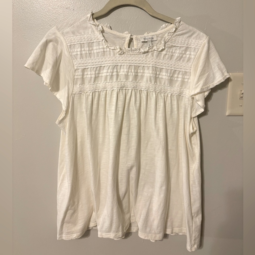 Ella Moss Ladies' Lace Trim Knit Top